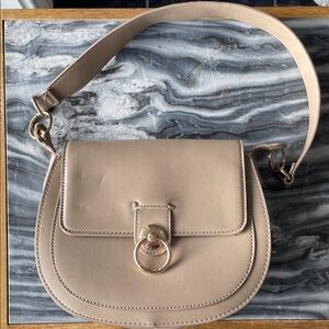 Badgley Mischka Taupe Crossbody Bag